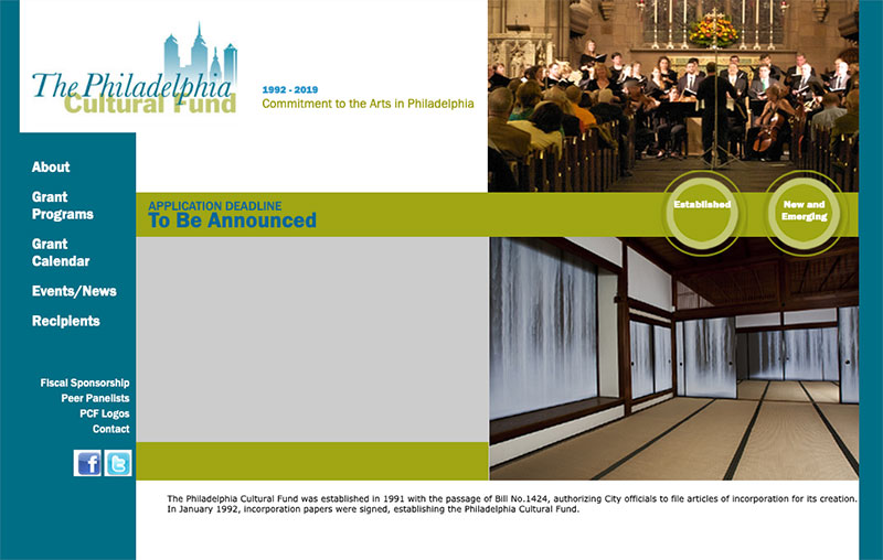 philadelphia cultural fund old website