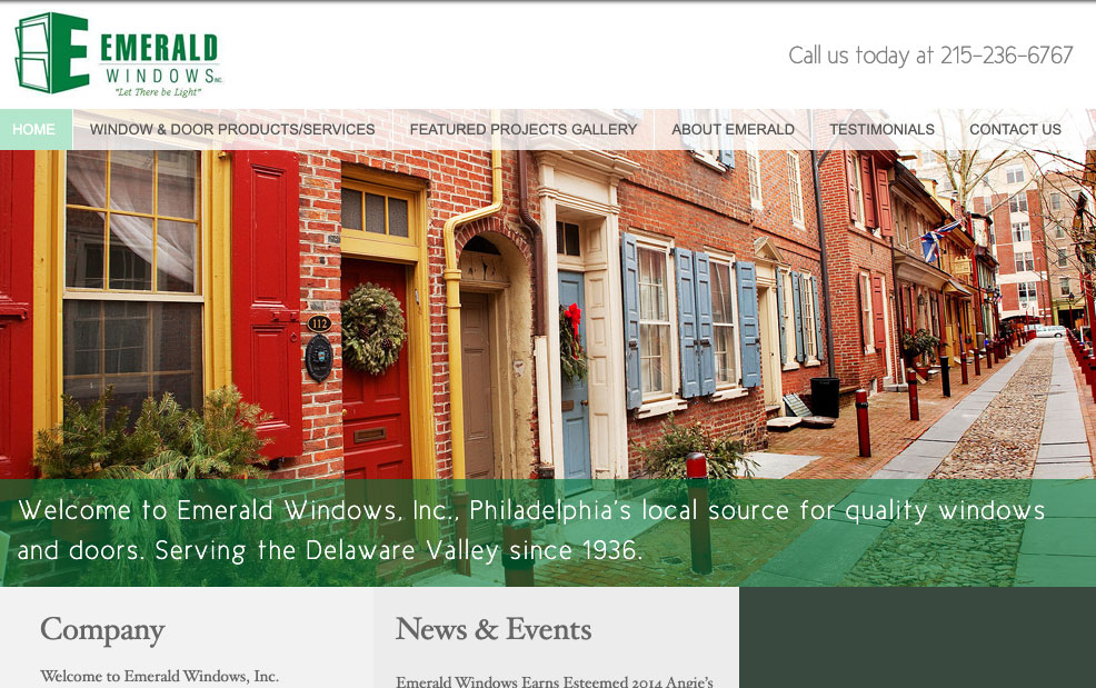 emerald windows old website